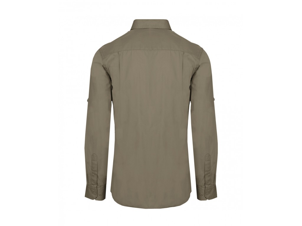 Camisa safari algodón kaki