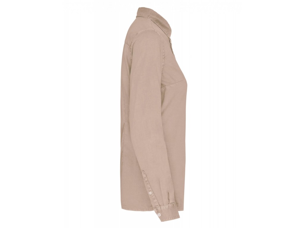 Camisa algodón mujer, color beige