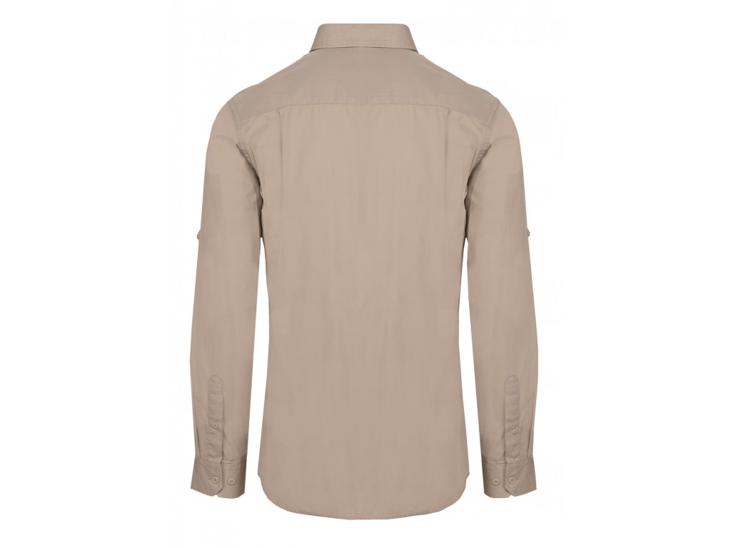 Camisa safari algodón beige