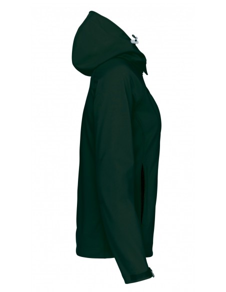 Chaqueta softshell verde botella