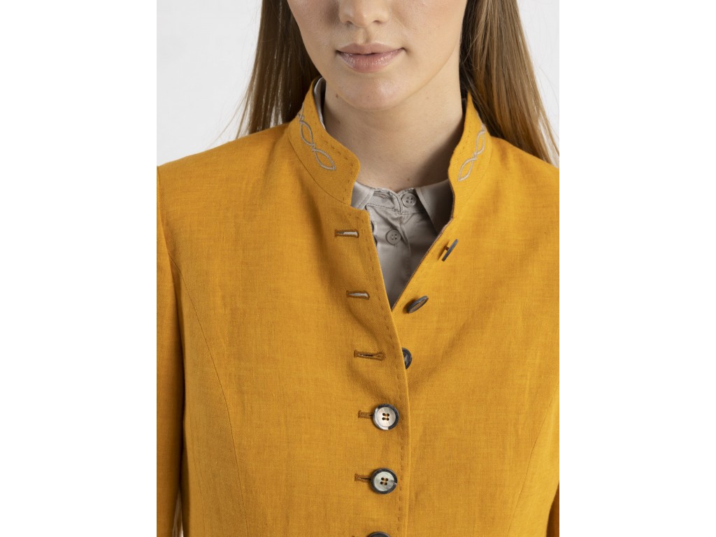 Chaqueta austriaca Schneiders lino calabaza