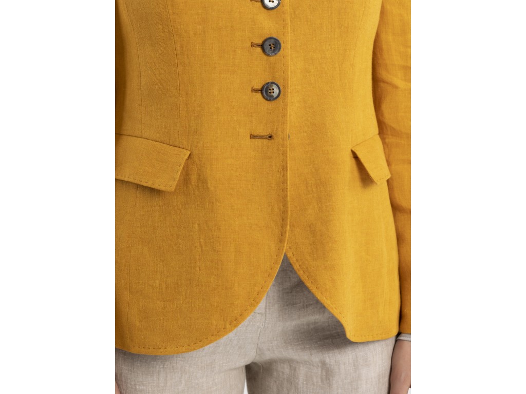Chaqueta austriaca Schneiders lino calabaza