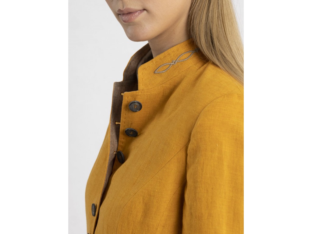 Chaqueta austriaca Schneiders lino calabaza