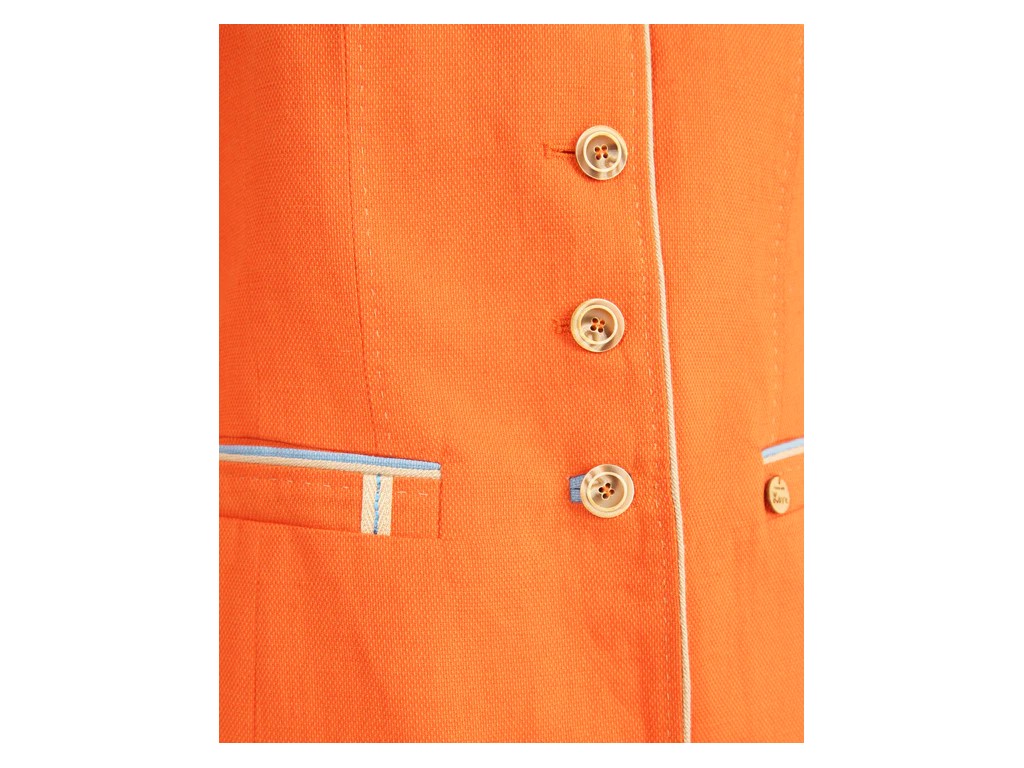 Levita lino y algodón mujer color naranja