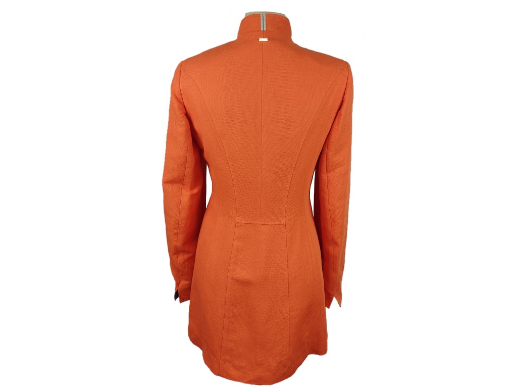 Levita lino y algodón mujer color naranja