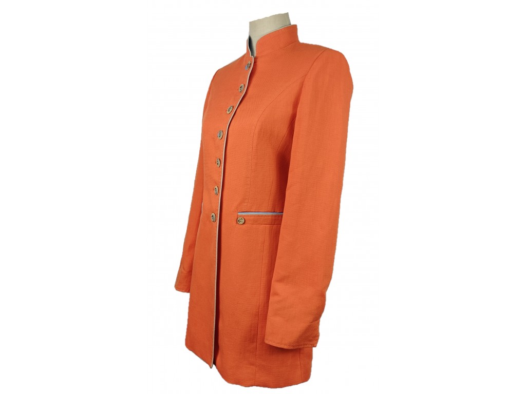 Levita lino y algodón mujer color naranja