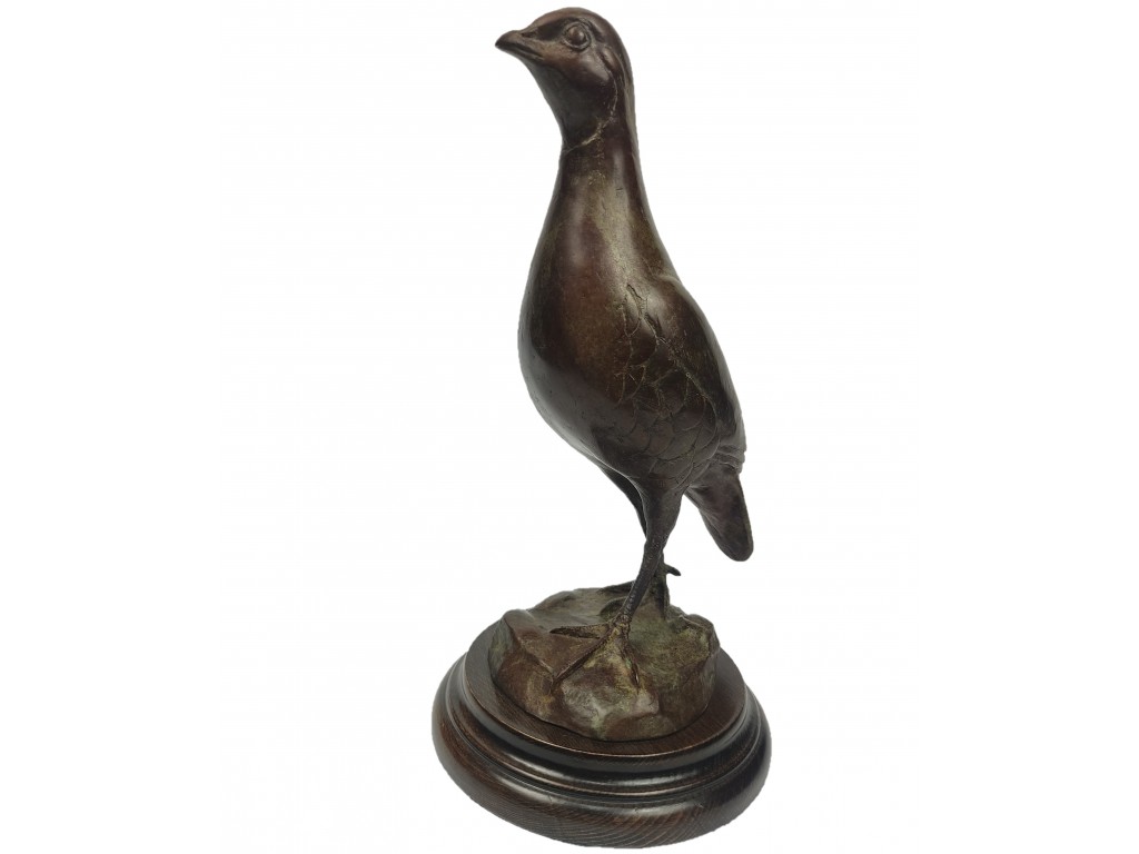 Bronce perdiz mediana verde pulida de Relaño