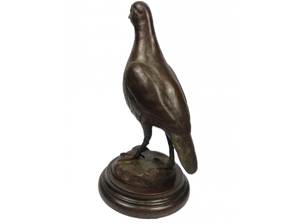 Bronce perdiz mediana verde pulida de Relaño