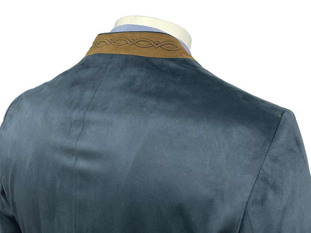 Chaqueta austríaca azul y camel