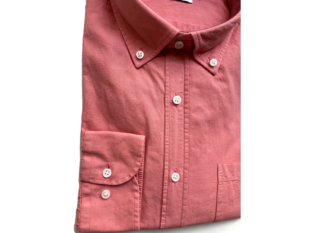 Camisa Serbal de algodón color coral