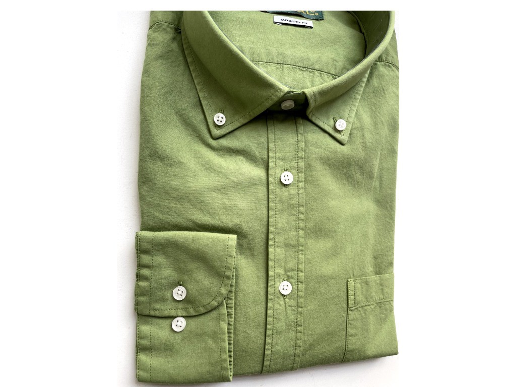 Camisa algodón verde manzana
