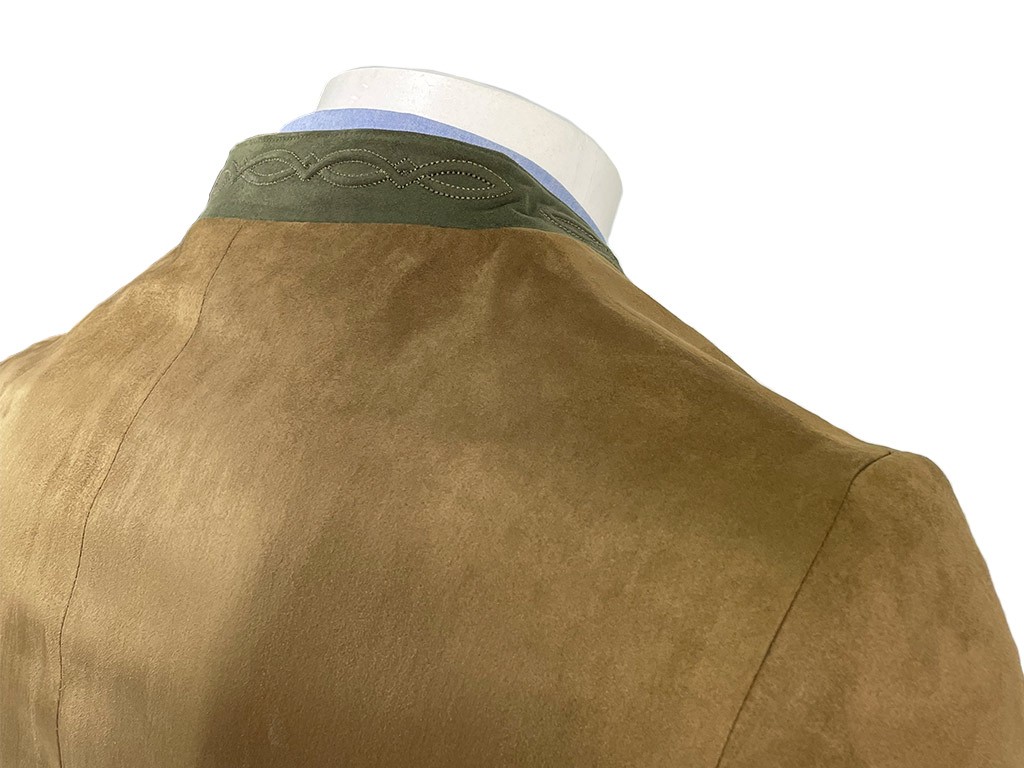 Chaqueta austríaca camel y verde