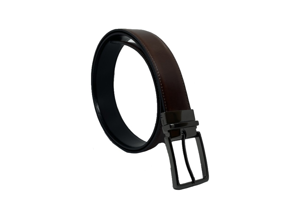 Cinturón reversible negro/marrón