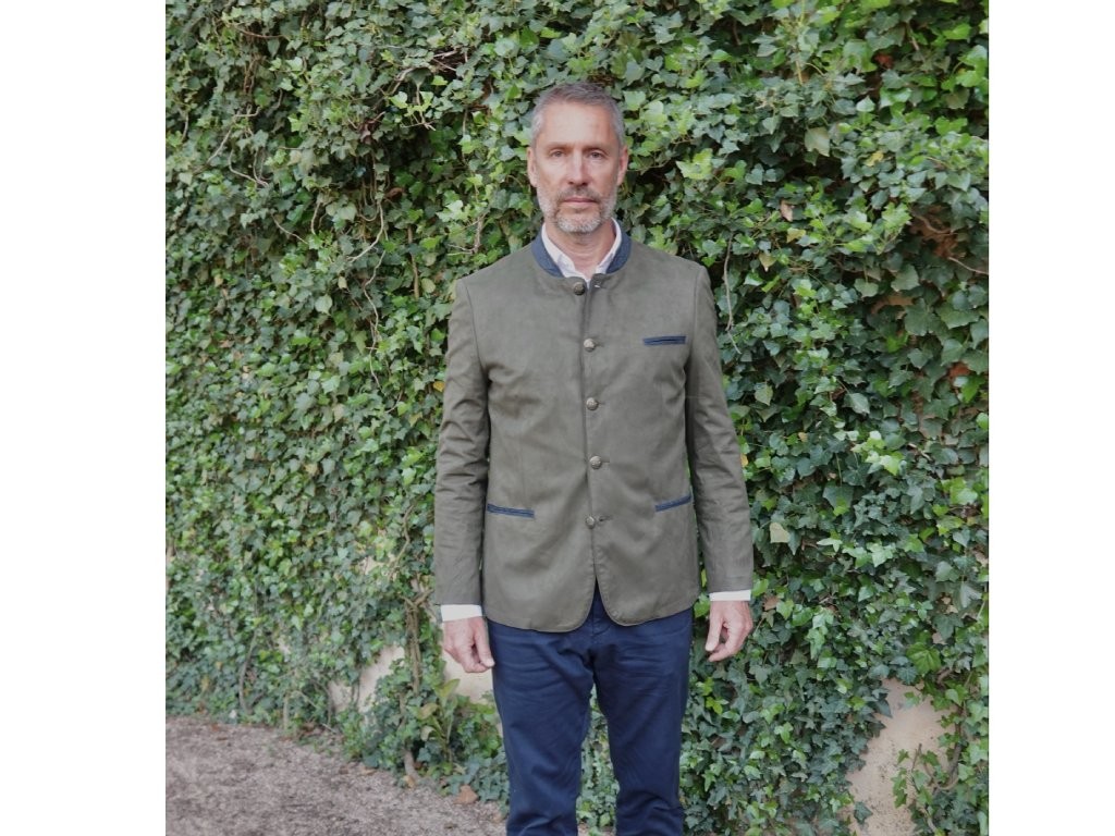 Chaqueta austríaca verde y azul
