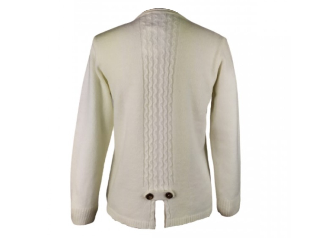 Jersey blanco con botones espalda