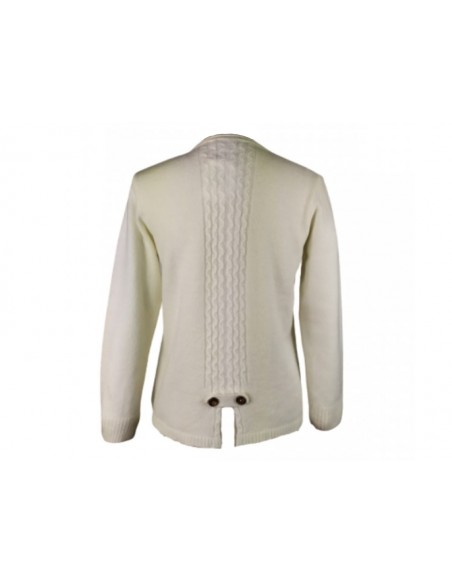Jersey blanco con botones espalda