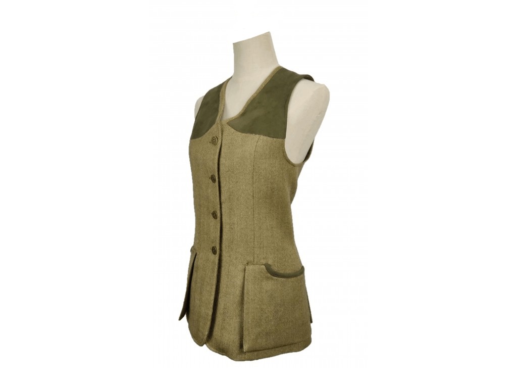 Tiradora Mujer Lana 100% Espiga Verde