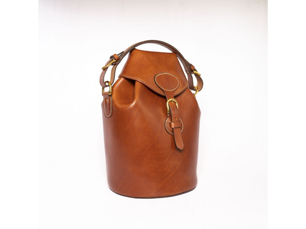 Bolso redondo cuero para cartuchos