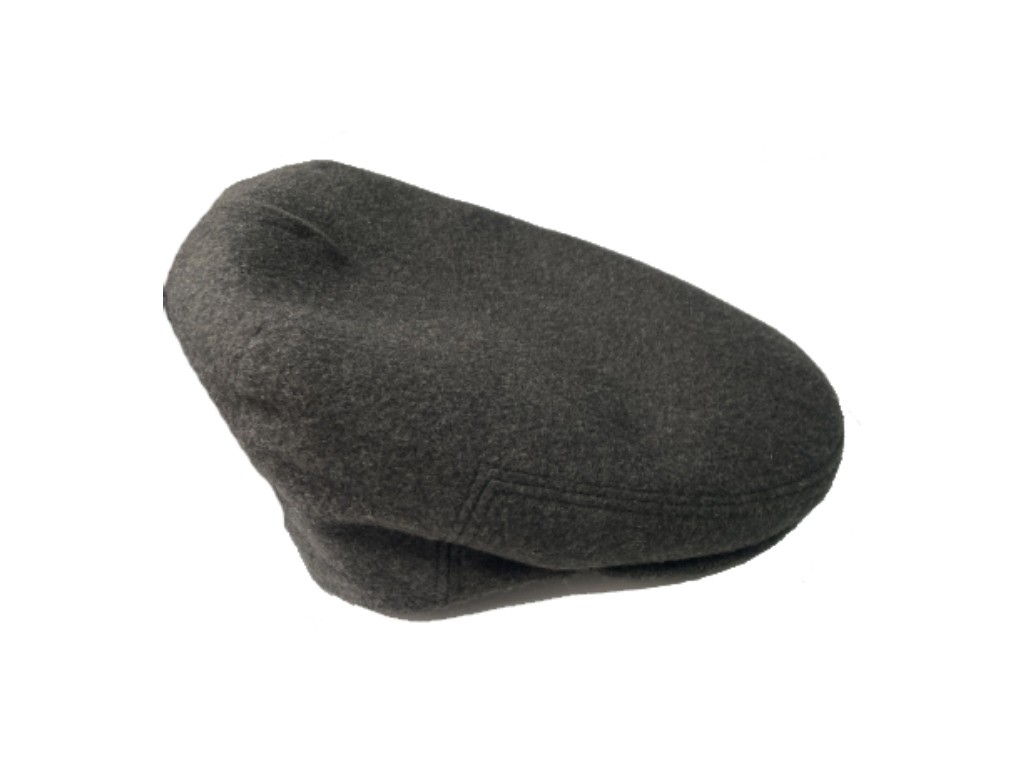Gorra de lana lisa gris