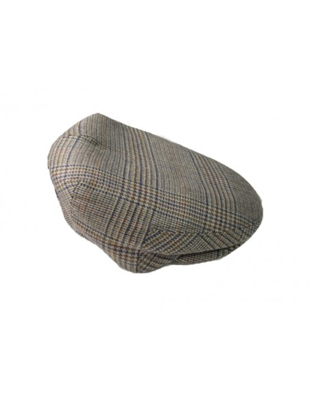 Gorra de lana pata de gallo beige