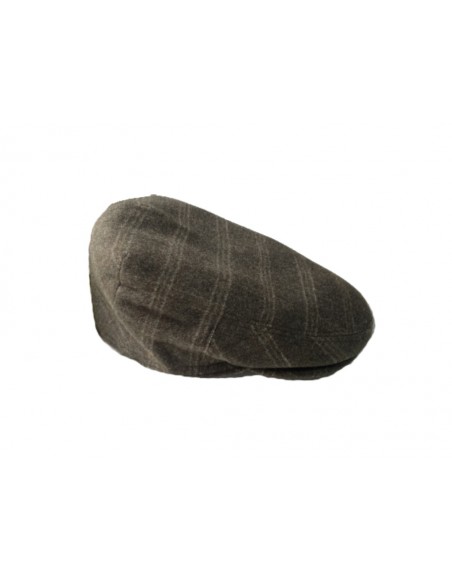 Gorra de lana verde oscuro cuadros