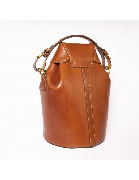 Bolso redondo cuero para cartuchos