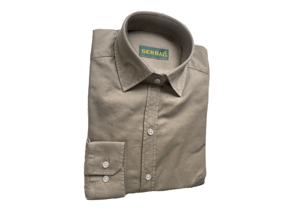 Camisa algodón ligero beige