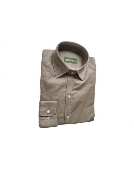 Camisa algodón ligero beige