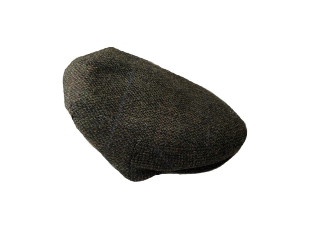 Gorra de lana espiga verde oscuro