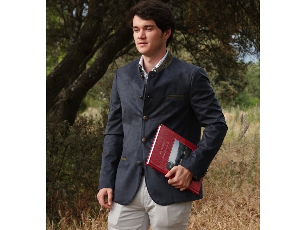 Chaqueta austríaca azul y verde