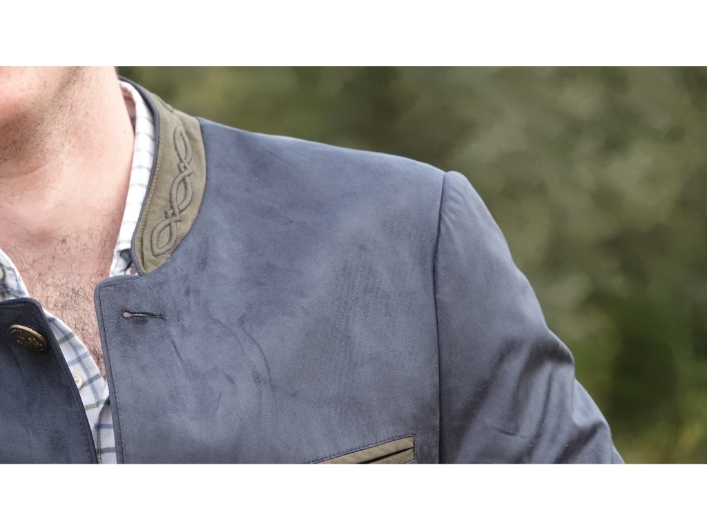 Chaqueta austríaca azul y verde