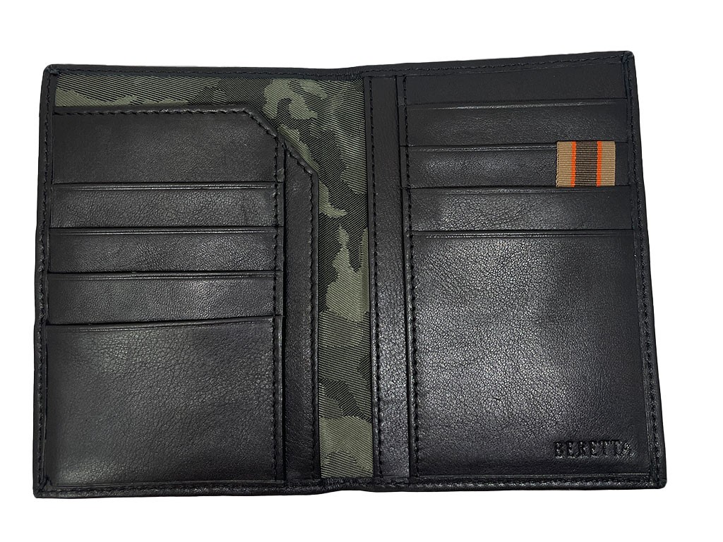 Cartera de cuero negra marca Beretta