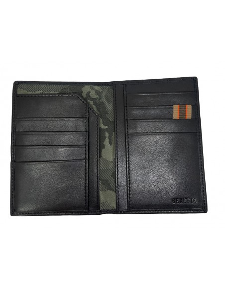 Cartera de cuero negra marca Beretta