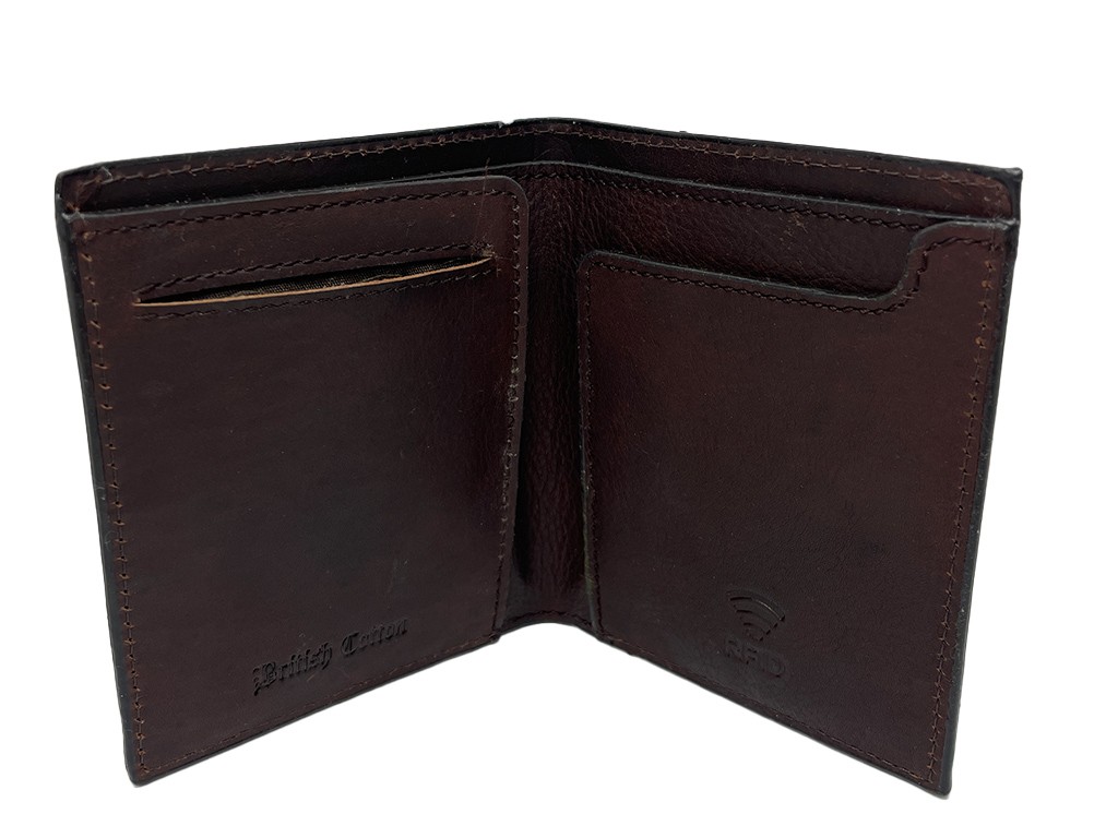 Cartera tarjetero de caballero en piel modelo British