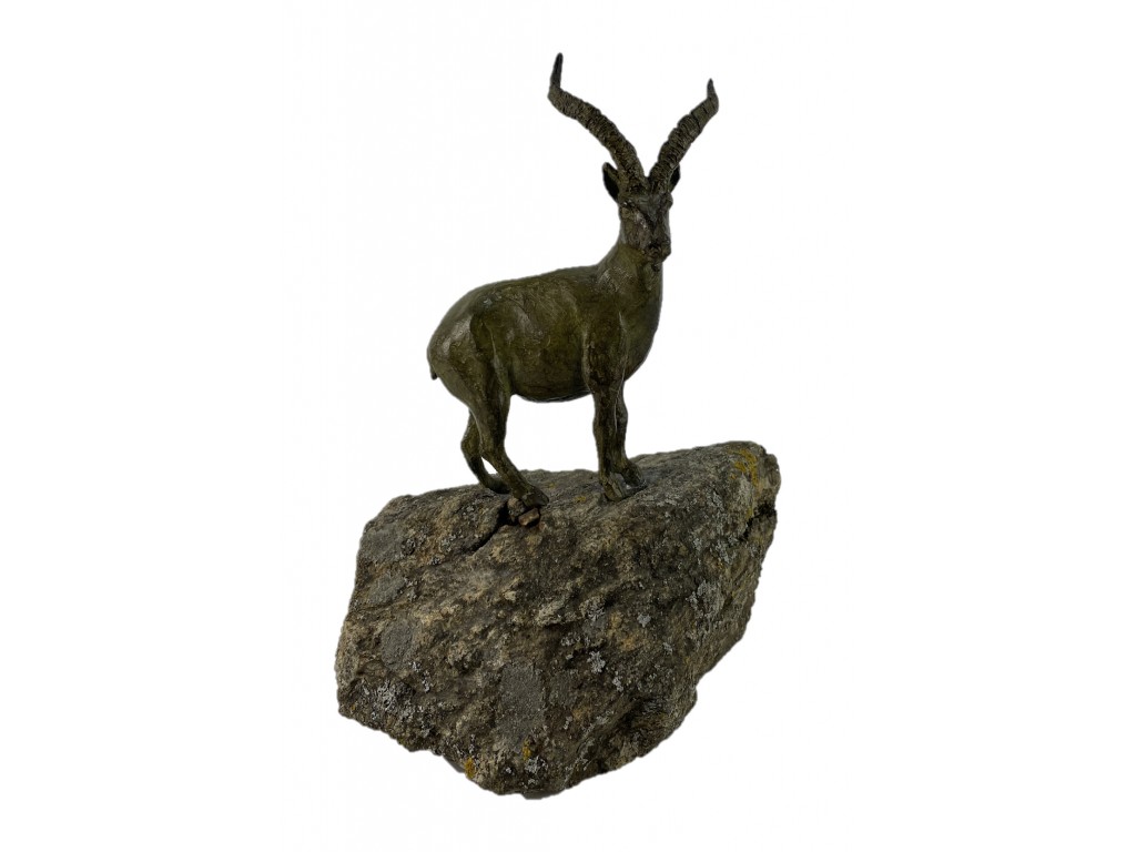 Bronce Cabra en Piedra