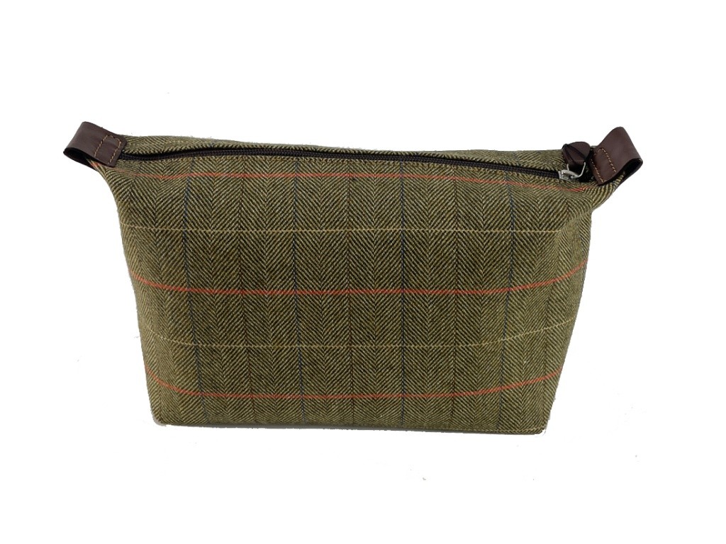Neceser de tweed espiga elegante exclusivo de Serbal