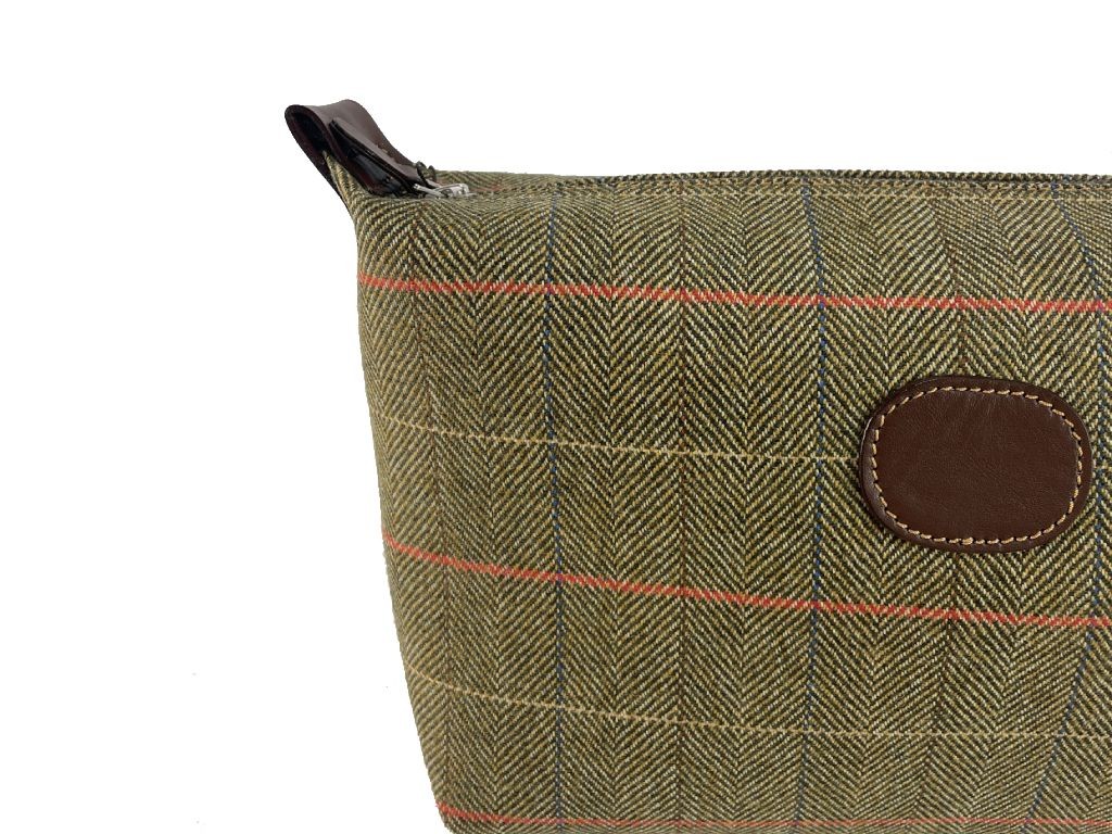 Neceser de tweed espiga elegante exclusivo de Serbal