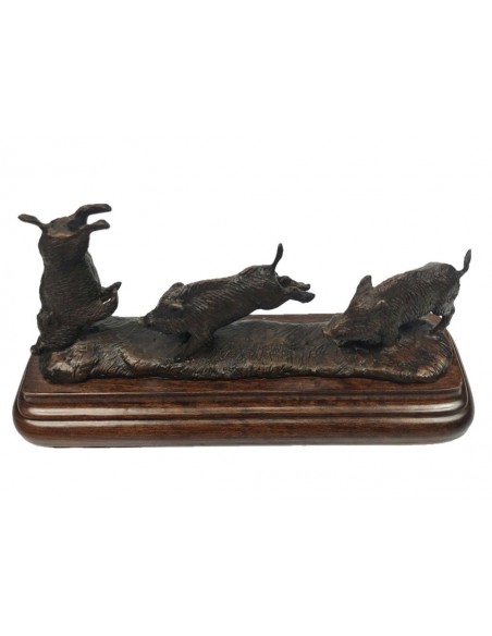 Bronce de tres cochinos de Lucio Relaño