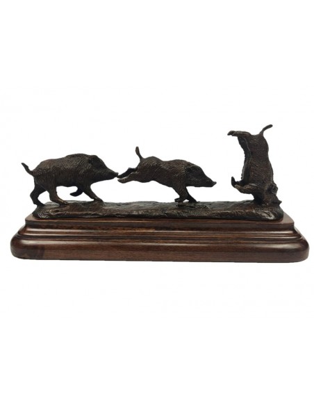 Bronce de tres cochinos de Lucio Relaño