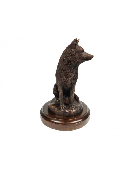 Bronce de lobo sentado de Lucio Relaño