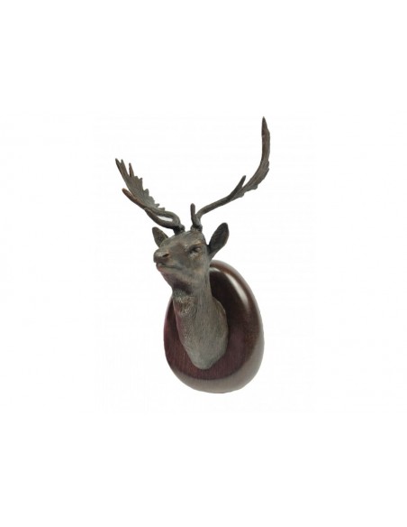 Bronce de cabeza de gamo de Lucio Relaño para colgar