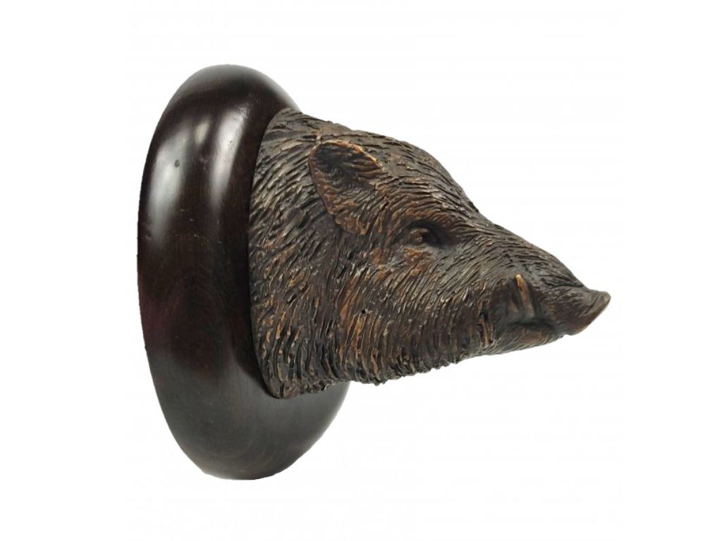 Bronce de cabeza de cochino del autor Lucio Relaño