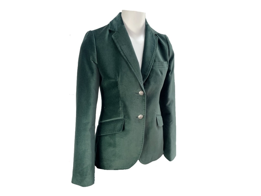 Chaqueta terciopelo verde bosque
