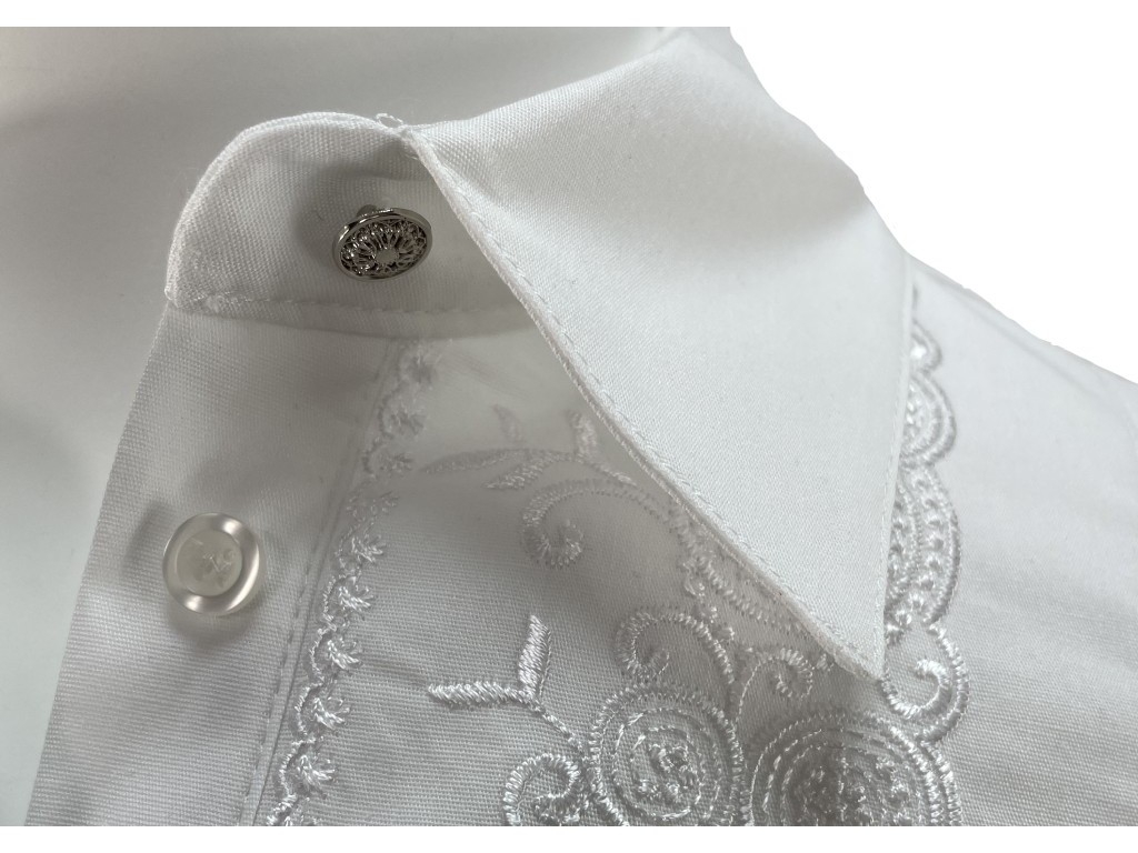 Camisa blanca tira bordada