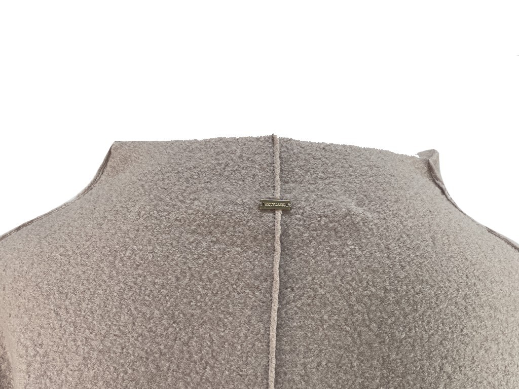 Abrigo-capa lana beige
