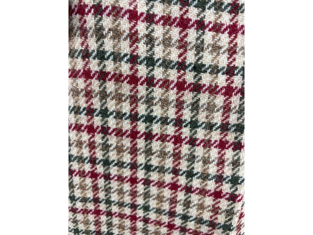 Chaqueta lana pata de gallo burdeos