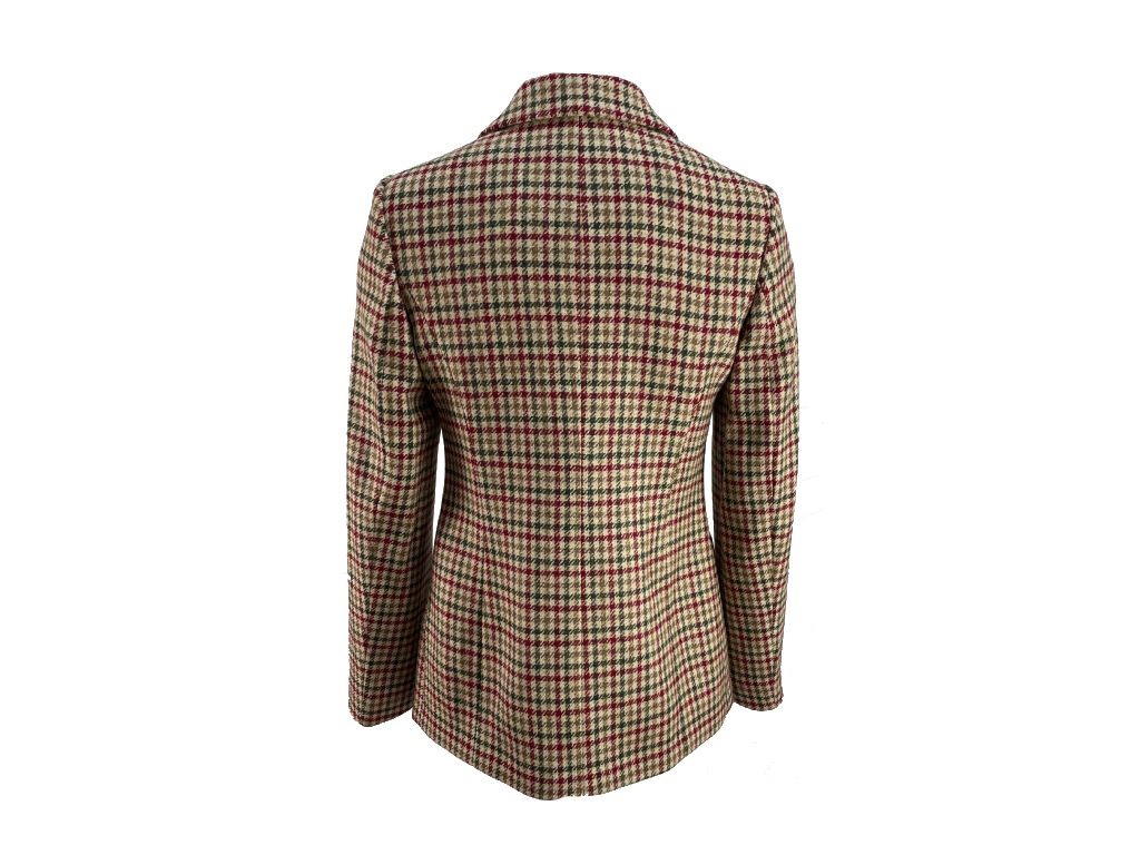 Chaqueta lana pata de gallo burdeos