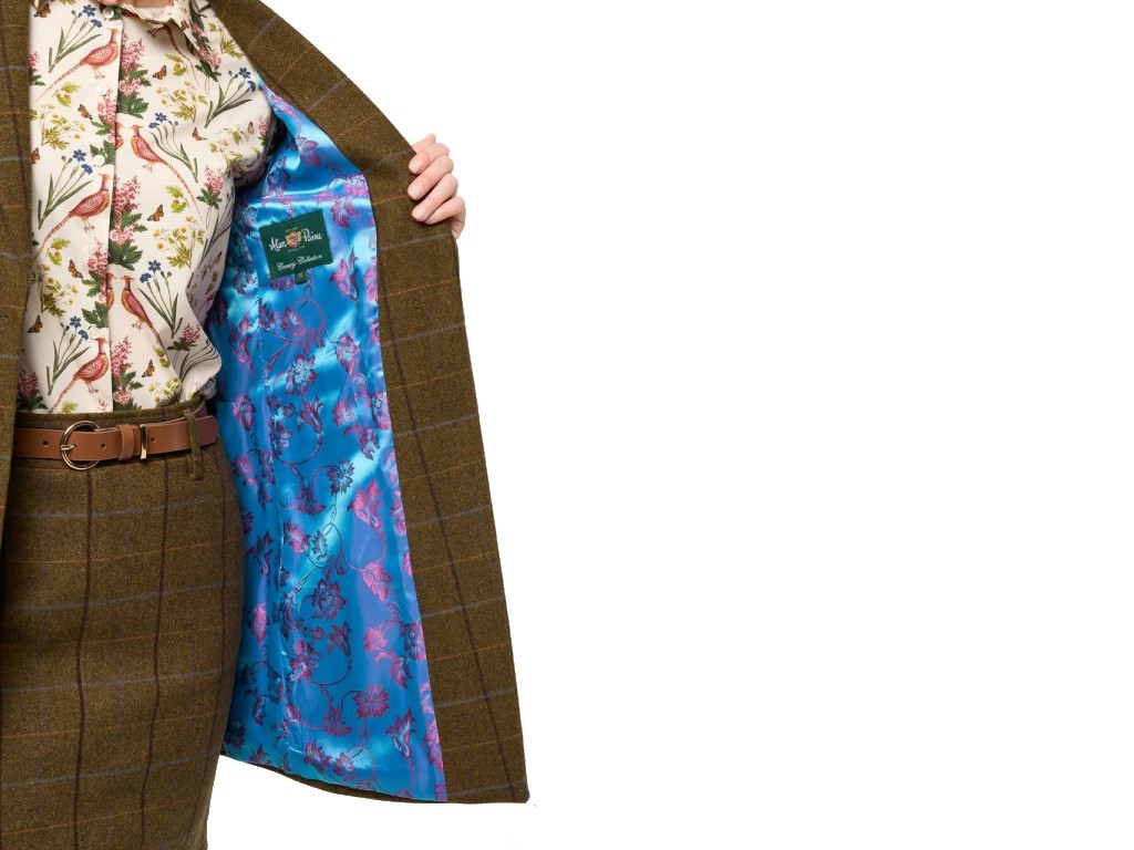 Abrigo de tweed de lana 100% Alan Paine
