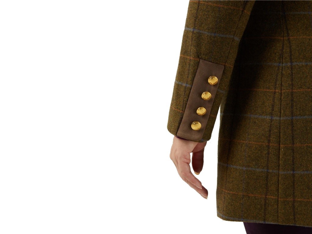 Abrigo de tweed de lana 100% Alan Paine