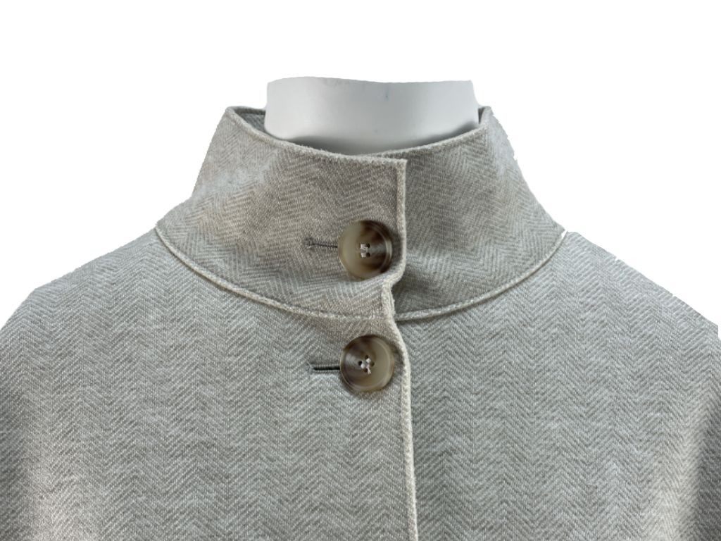 Chaqueta-poncho crudo